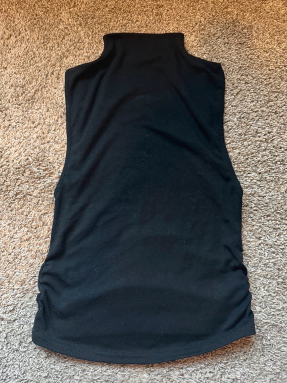 Free People Black Sleeveless Mock Neck Tank